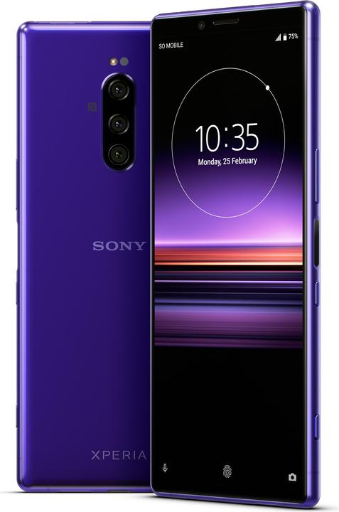 Sony Xperia 1 (128 GB, Purple, 6.50", Doppia SIM Ibrida, 4G)