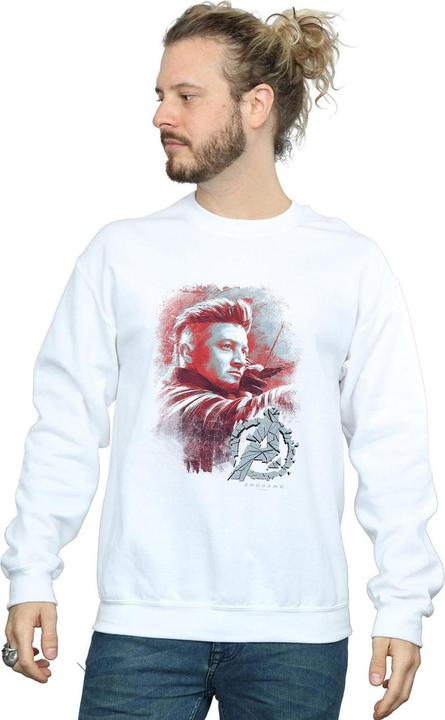 Actual product image Mens Avengers Endgame Hawkeye Brushed Cotton Sweatshirt (L)