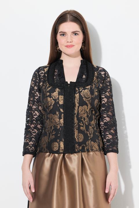 Actual product image Ulla Popken Trachten-Mieder, Slim, Carrée-Ausschnitt, Samt (44)