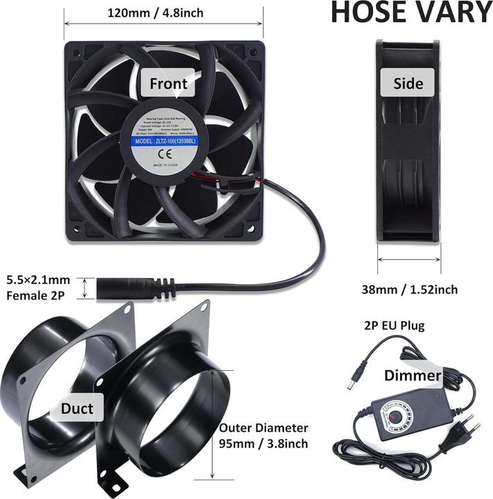 Produktbild Hose Vary Abluftventilator 100mm