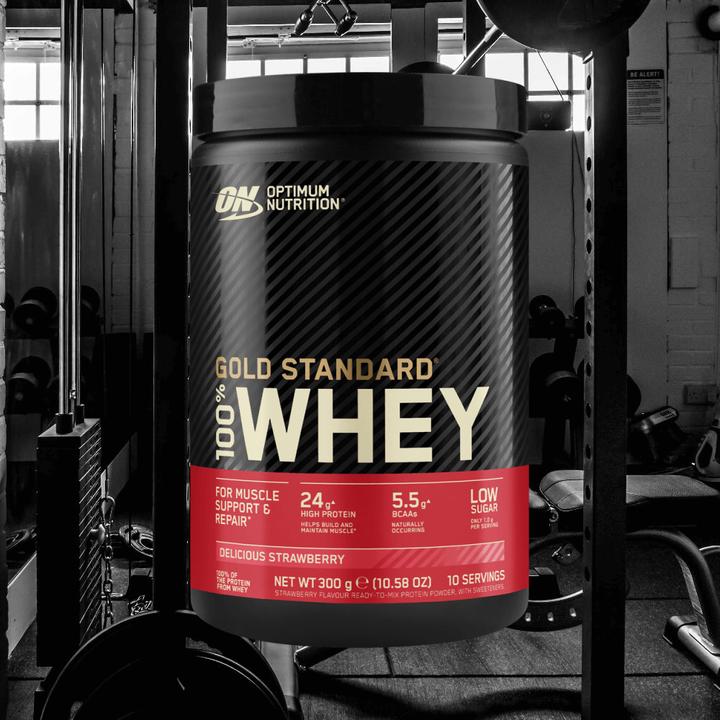 Produktbild Optimum Nutrition 100% Whey Gold Standard (Delicious Strawberry, 1 Stk., 300 g)