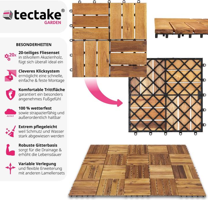 Actual product image tectake Tabula (20 x, 31 x 31 cm)