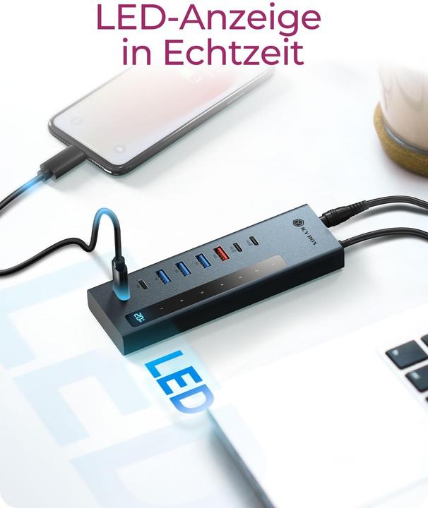 Productafbeelding Icy Box IB-HUB1743-CPD (USB-A, USB-C, 9 ports)