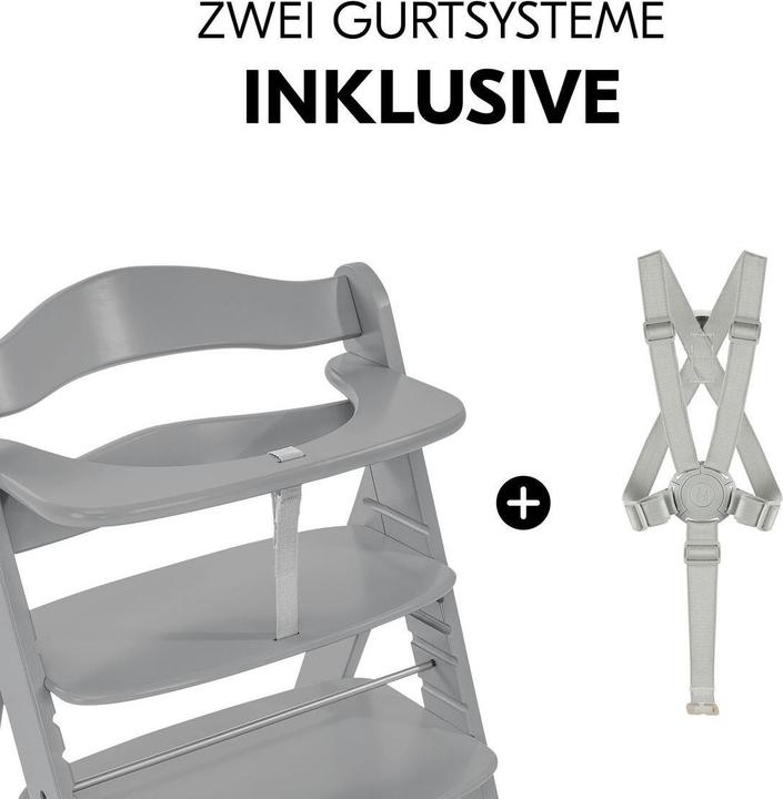 Produktbild Hauck Hochstühle Hochstuhl Alpha Plus Grey - im Sparset inkl. (Treppenhochstuhl)