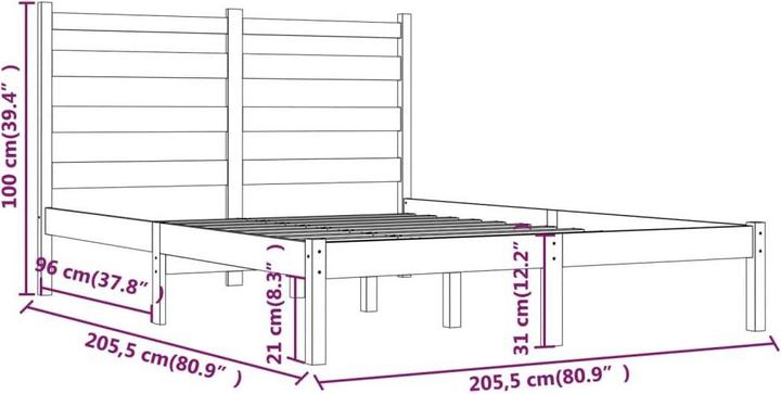Image du produit vidaXL Bettrahmen (200 x 200 cm)