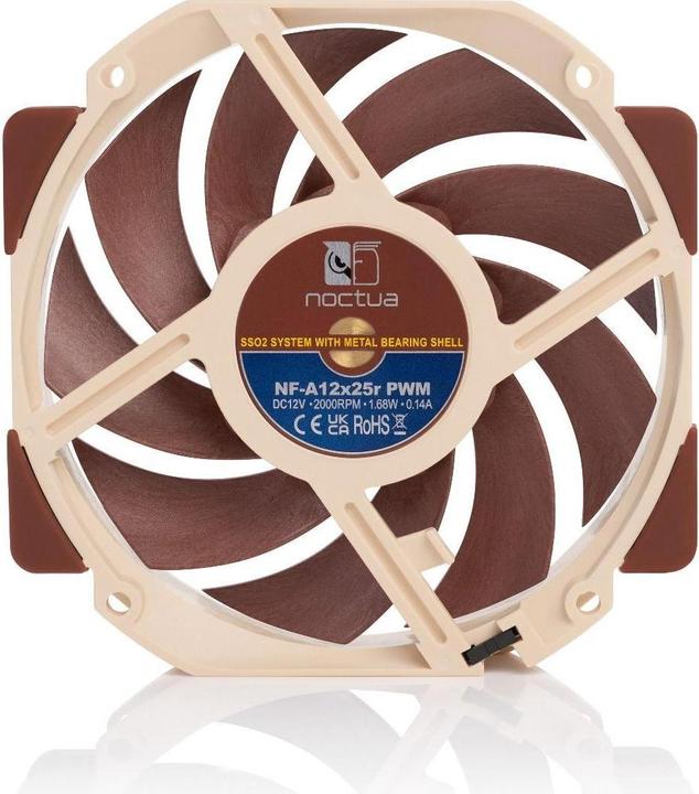 Actual product image Noctua NF-A12x25r PWM fan (120 mm, 1 x)
