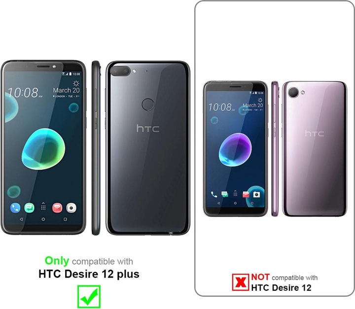 Produktbild Cadorabo Hard Cover Matt Metall Cover (HTC Desire 12+)
