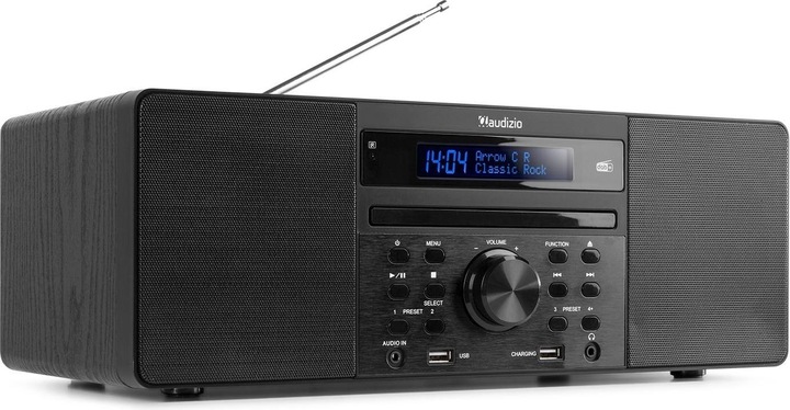 Audizio Radio/CD-Player Prato Schwarz (FM, DAB+, Bluetooth)