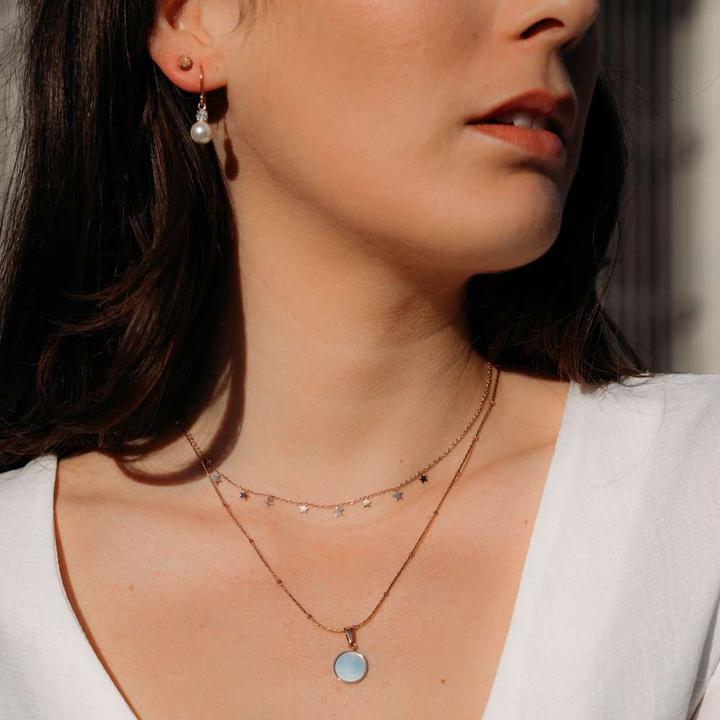 Immagine prodotto Bijouteria Orecchini (Zirconia, Perla sintetica, Placcatura in oro, Argento 925)