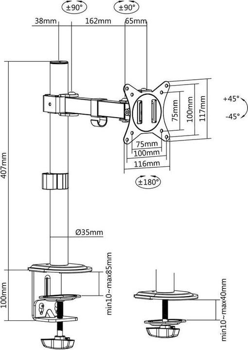 Immagine prodotto LogiLink BP0170 (Tavolo, 32", 9 kg)