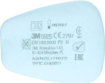 Actual product image 3M P2 Particle insert filter 5925 (Replacement respirator filter)
