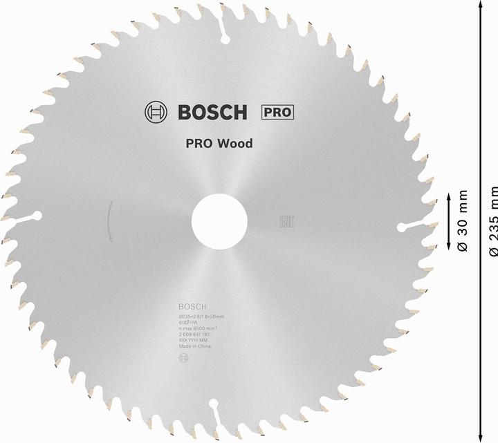 Image du produit Bosch Professional Zubehör Lame de scie circulaire PRO Wood, 235 x 2.8 x 30 mm
