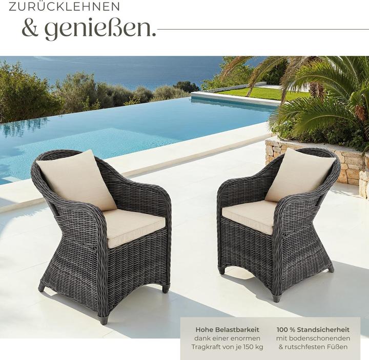 Image du produit tectake Chaise Fauteuil de jardin