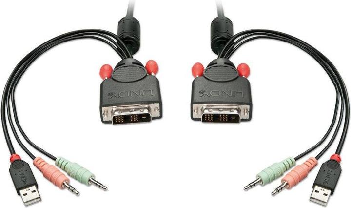 Produktbild Lindy DVI KVM Switch 2 Port USB 2.0 Audio Compact USB 2.0 Audio/Mikrofon