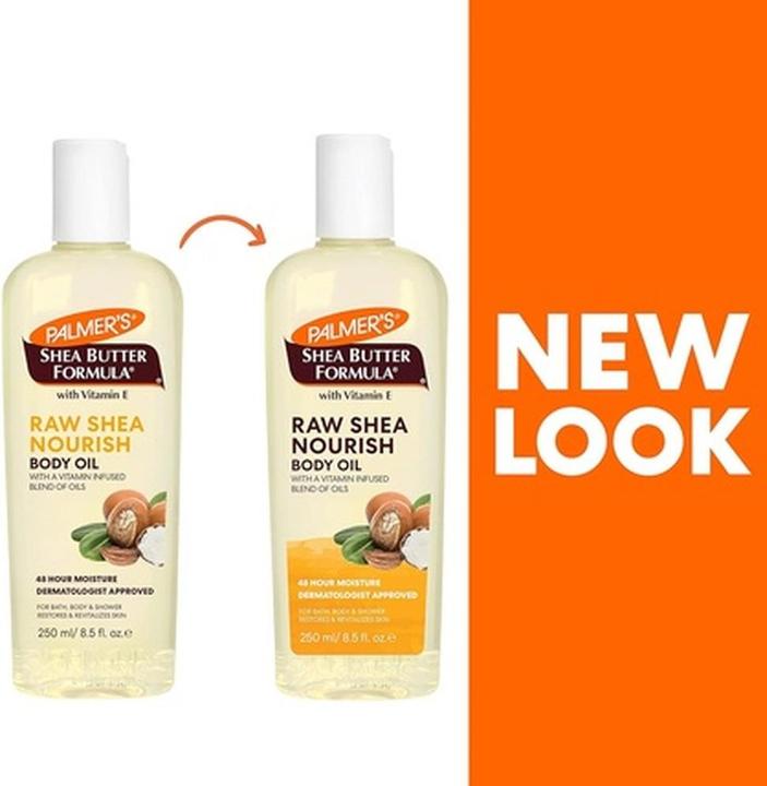 Produktbild Palmer's Shea Formula Raw Shea Body Oil with Vitamin E Deep Body Moisturizer 8.5oz (Körperöl, 85 ml)