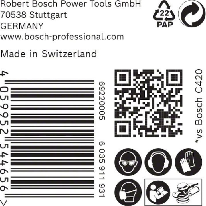 Produktbild Bosch Professional Zubehör EXPERT C470 Schleifpapier Mehrloch für Exzenterschleifer, 125 mm, G 100, 50-tlg. (100)