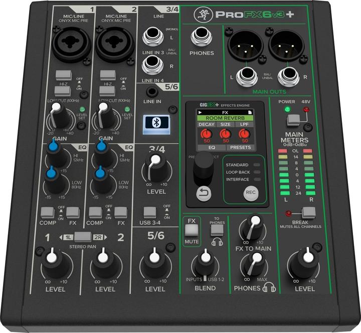 Mackie ProFX6v3+ (Studio- and Livemixer)