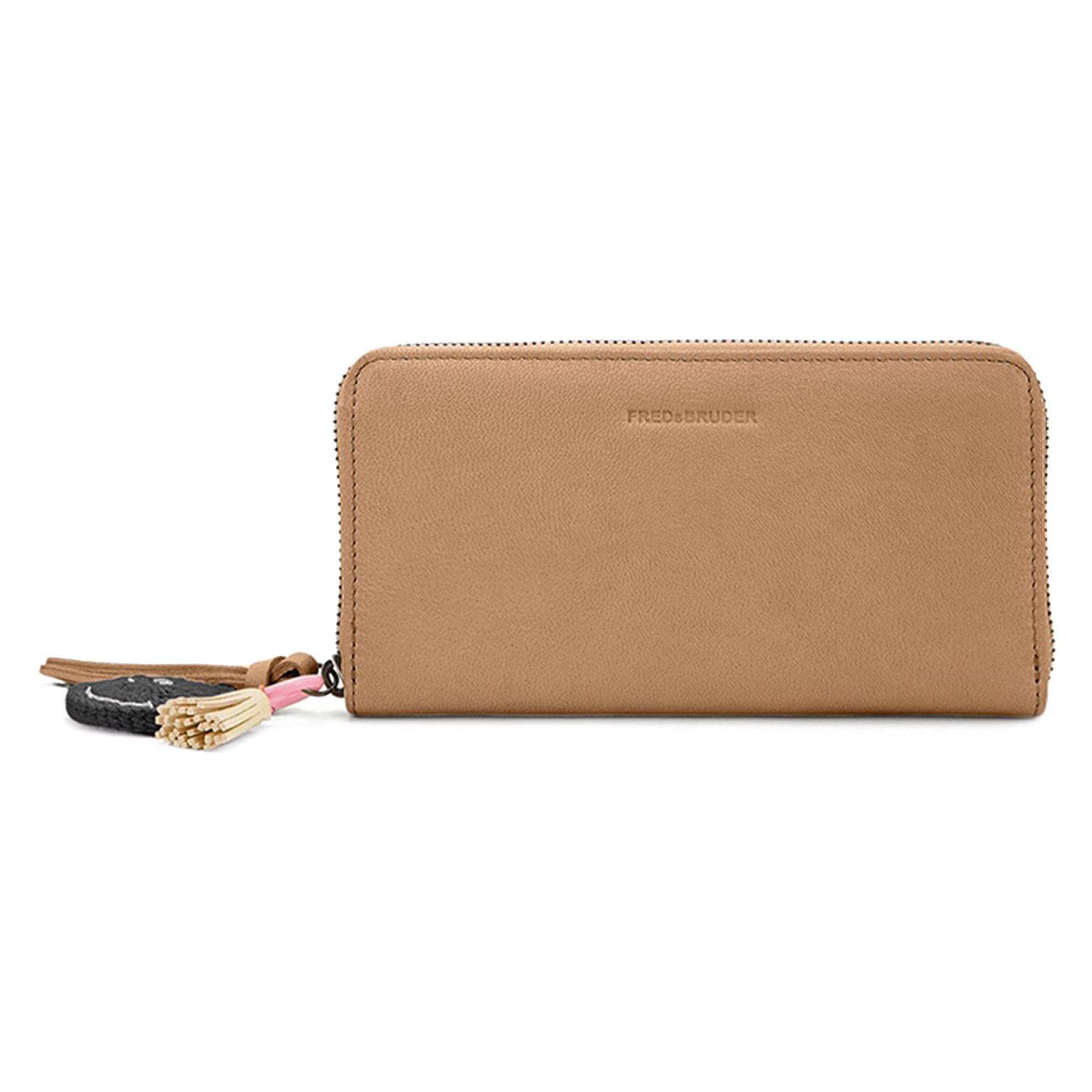 FredsBruder, Damen, Portemonnaie, Take A Smile Geldbörse Leder 19 Cm, Braun