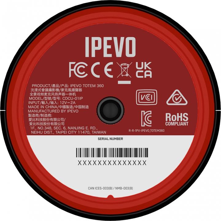 Actual product image Ipevo KFT Conference Camera Totem 360 Micro black