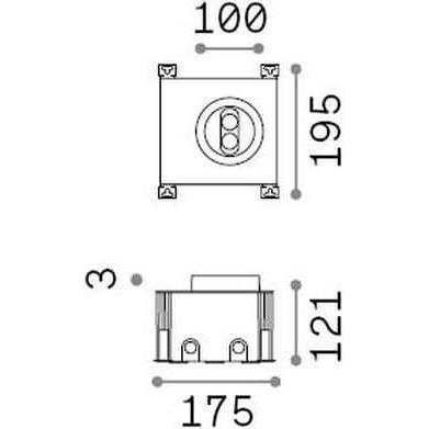 Thumbnail - Ideal lux, Gartenbeleuchtung, TAURUS LED Einbauleuchte 6W Stahlfarben IP67 warmweiss 277004 (420 lm, IP67)