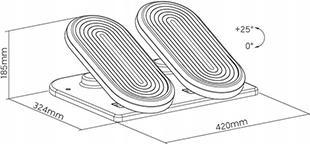 Actual product image Powerton ERGO STEPPER Ständer unter Füsse, schwarz