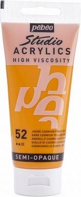 Actual product image Pebeo Studio Acrylics fine acrylic (Cadmium yellow dark imit., 100 ml)
