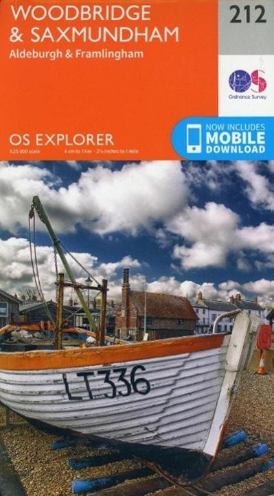 Immagine prodotto Woodbridge e Saxmundham (Mappa OS Explorer)
