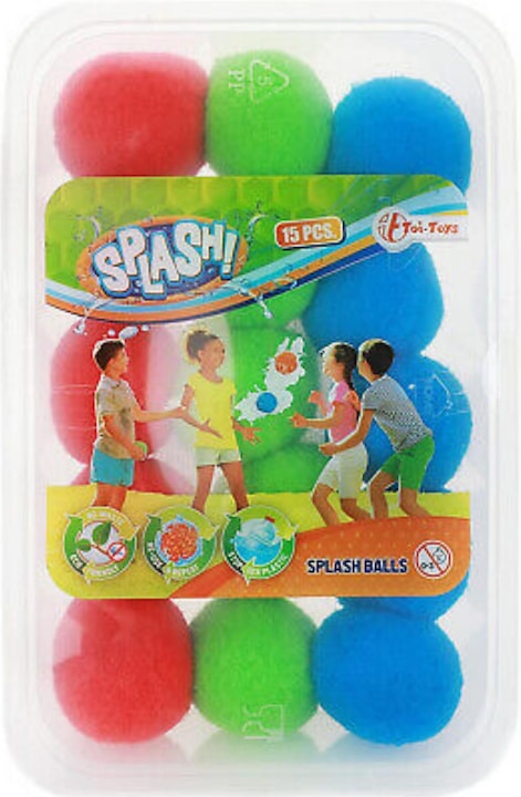 Productafbeelding Toi-Toys Herbruikbare waterballonnen Splash - 9-delige waterballenset in opbergdoos - Ø 7 c