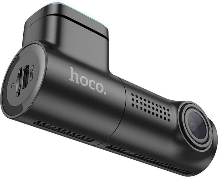 Produktbild Hoco Kopfhörer mit Mikrofon Autokamera mit Bildschirm 0,96" 1080P/30fps DV1 schwarz (Eingebaute Anzeige, Akku, Eingebautes Display, WLAN, Eingebautes Mikrofon, FHD+)
