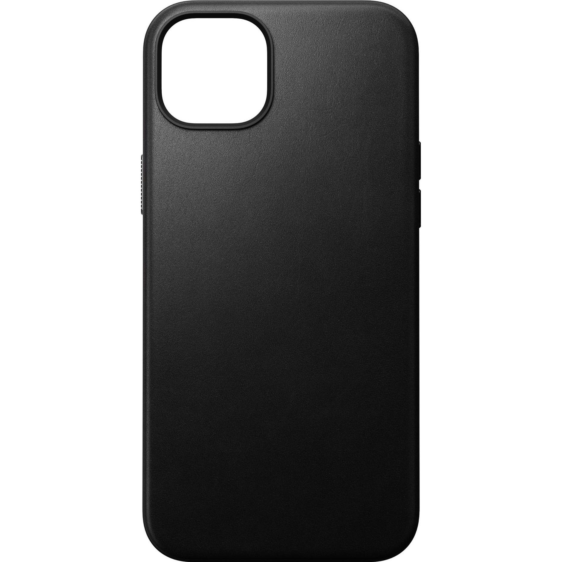 Nomad Back Cover Modern Leather iPhone 15 Plus Schwarz (Apple iPhone 15 Plus), Smartphone Hülle, Schwarz