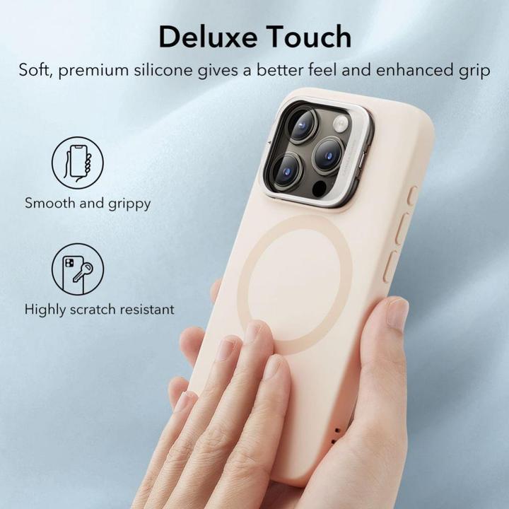 Produktbild ESR Cloud Kickstand Halolock-Hülle mit MagSafe für iPhone 15 Pro – Beige (Apple iPhone 15 Pro)