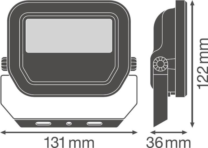Produktbild Ledvance LED Flutlichtstrahler FL PFM 10 W 4000 K SYM 100 BK Neutralweiss (1200 lm, IP65)