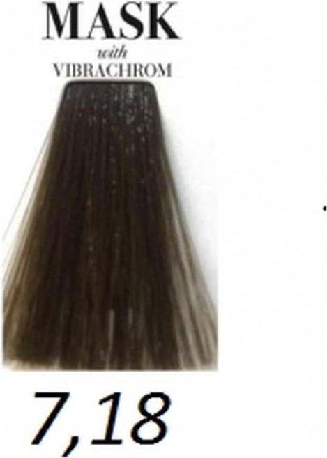 Actual product image Davines 7,18 Mask With Vibrachrom 100ml (7.18 Medium brown chocolate)