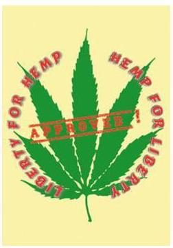 Produktbild Tamar Fahne Hanfblatt approved