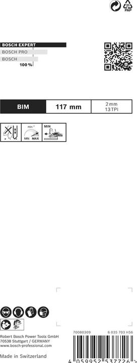 Produktbild Bosch Professional Zubehör EXPERT ‘Hardwood 2-side clean’ T 308 BFP Stichsägeblatt, 5 Stück