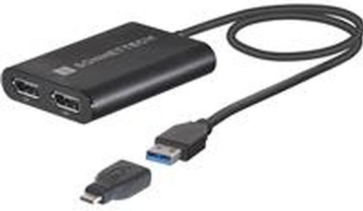 Produktbild Sonnet Dual 4K 60Hz DisplayPort Adapter for M1 Thunderbolt Macs *New (USB Typ-C, USB-A, 30 cm)