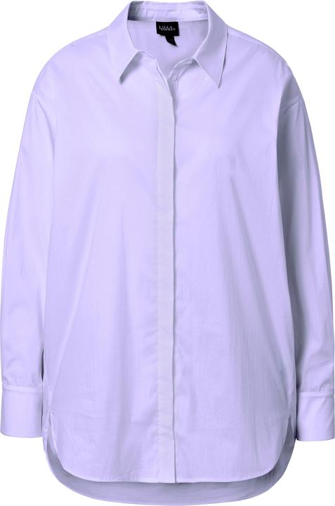 Immagine prodotto Ulla Popken Camicia dal taglio oversize con bottoni di madreperla, collo da camicia e maniche lunghe (50, 52)