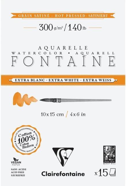 Actual product image Clairefontaine Aquarellpapier extraweiss sat. (300 g/m²)