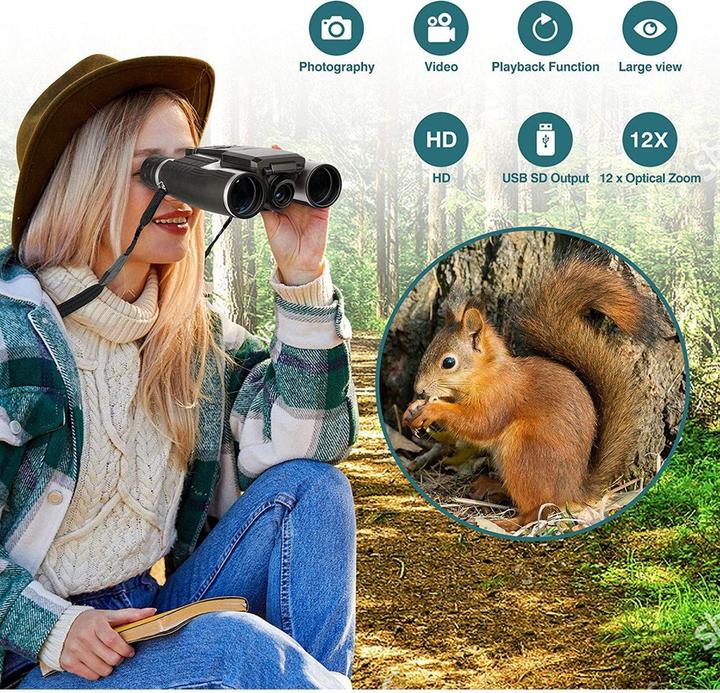 Produktbild Wellcraft Feldstecher mit Kamera und Display (12 x, 32 mm)