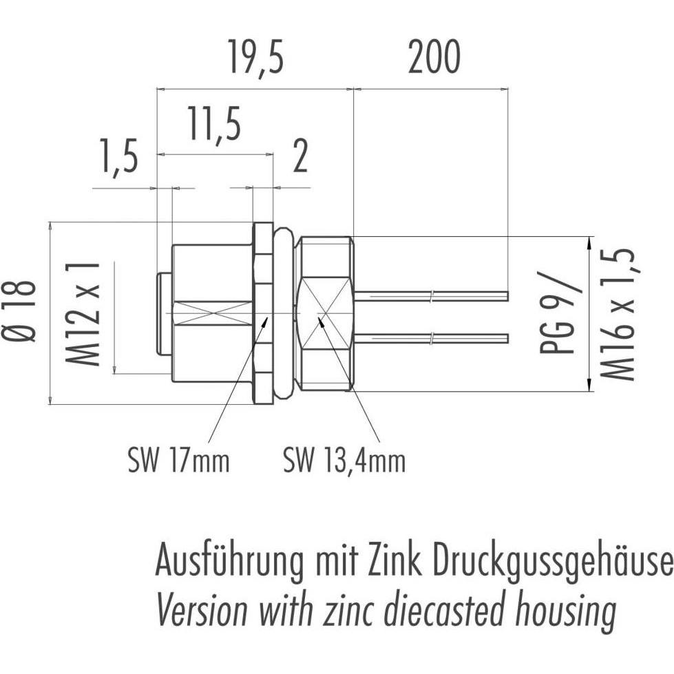 Thumbnail - Schubiger Sensor/AktorSteckver konfektioniert, Elektronikkabel + Stecker, Braun