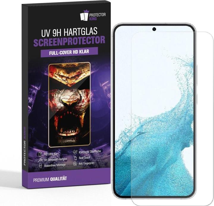 Actual product image Protectorking 1x UV Liquid real tempered 9H armoured glass 3D CLEAR (3 pcs., Samsung Galaxy S24+)