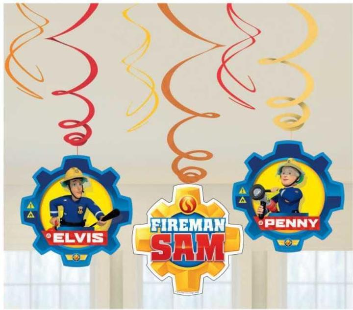 Actual product image Amscan Deco Spirals Fireman Sam (6 pcs.)