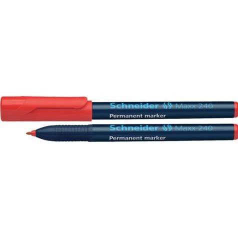 Schneider, Marker, Permanentmarker Maxx 240 Strichstärke: 1-2 mm Schreibfarbe: rot (Rot, 2 mm, 1 x)
