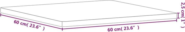 Actual product image vidaXL Tischplatte (60 x 60 cm)