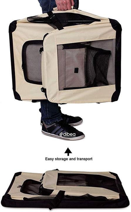 Actual product image Ionto Dog carrier (Beige, S) (Cat, Dog, Foldable, Breathable, Washable)