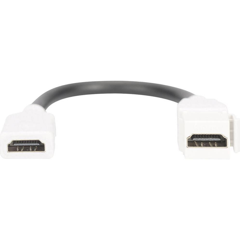 Thumbnail - Digitus HDMI 2.0 Keystone Modul fur DN-93832 mit 16 cm Kabel reinweiss RAL 9003, Serverschrank Zubehör, Weiss