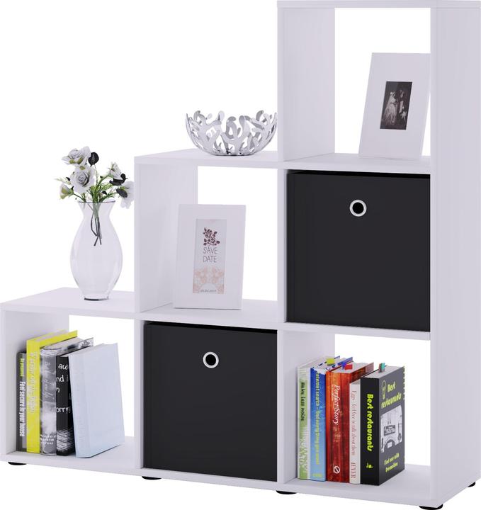 Actual product image VCM Wood stand staircase shelf 6 compartments Nitas (108 x 29 x 105 cm)