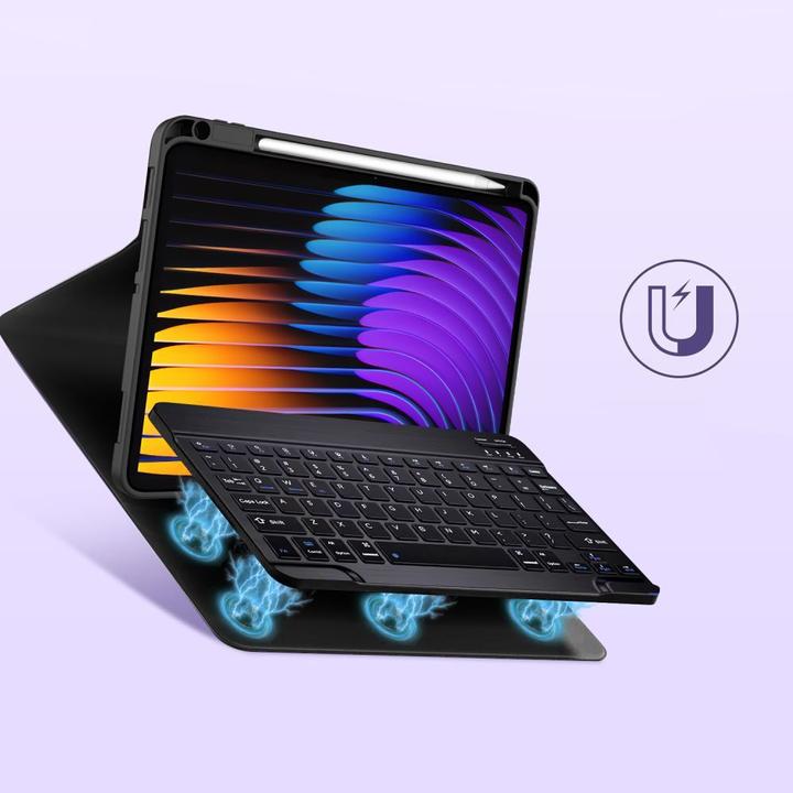 Actual product image Tech-Protect SC Pen + Keyboard Case for Xiaomi Pad 7 / 7 Pro - Black