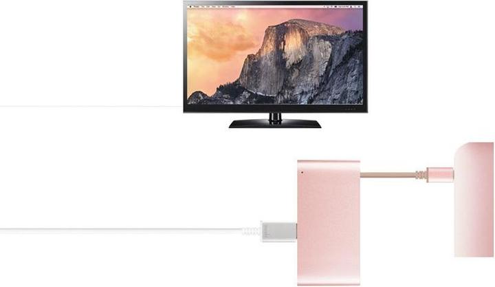 Immagine prodotto Moshi Adattatore multiporta USB-C oro rosa (USB-C, 3 Porti)