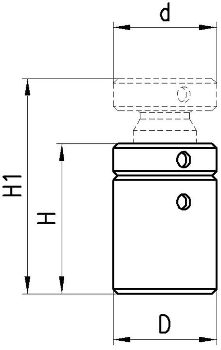 Actual product image Amf Aluminium screw jack (70 mm)